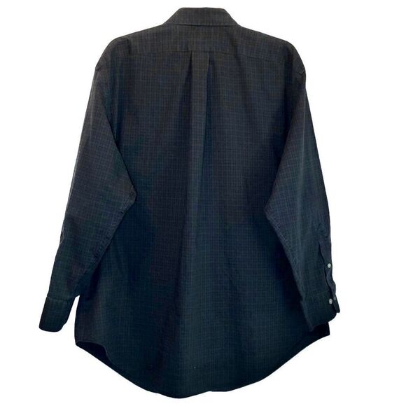 Lauren Ralph Lauren Non Iron Plaid Button Down in Navy/Green Men’s 17 1/2-32/33 - Picture 4 of 6